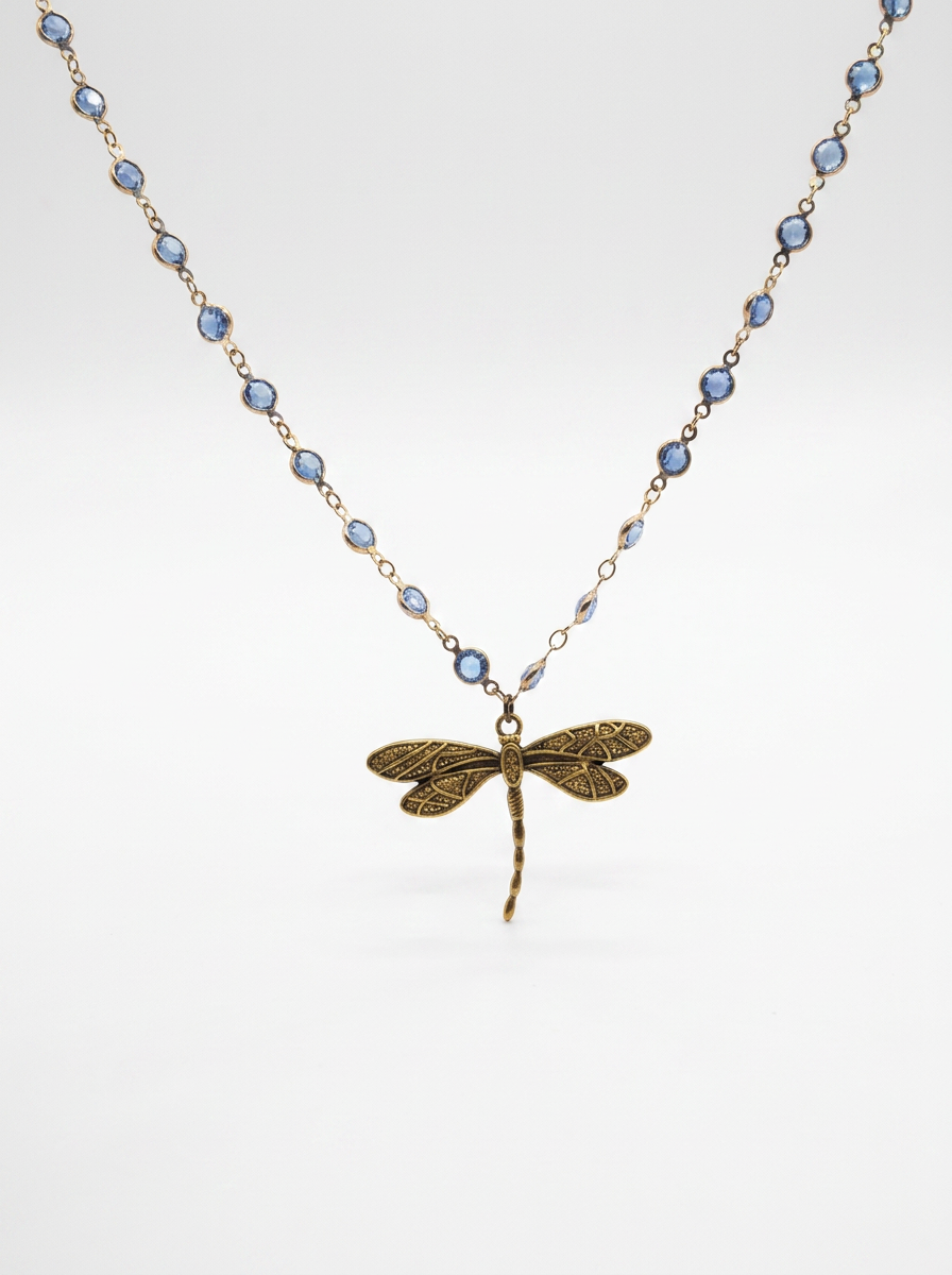 Blue Dragonfly Necklace 2