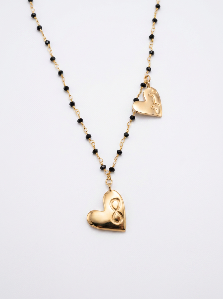Infinity + Heartbeat Necklace